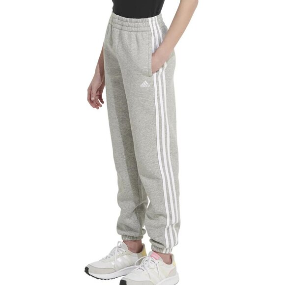 adidas Other - NWT adidas Girls' Elastic Waistband 3-Stripe Cotton Fleece Joggers